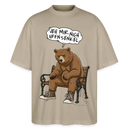 Berliner Bär und Spruch-JEH MIR NICH UFFN SENKEL-Oversized Unisex Bio T-Shirt - Steingrau
