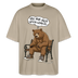 Berliner Bär und Spruch-JEH MIR NICH UFFN SENKEL-Oversized Unisex Bio T-Shirt - Steingrau
