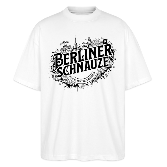 BERLINER SCHNAUZE-Oversized Unisex Bio T-Shirt - Weiß