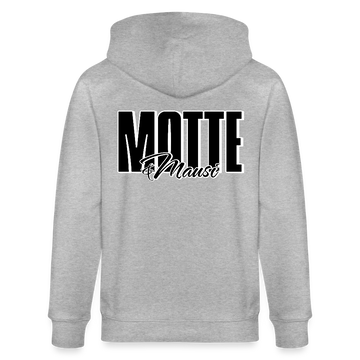 MOTTE UND MAUSI-Unisex Bio-Kapuzenjacke - Grau meliert