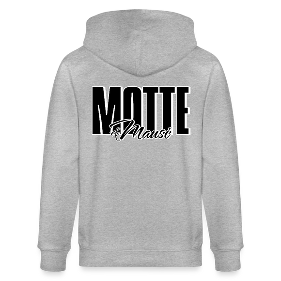 MOTTE UND MAUSI-Unisex Bio-Kapuzenjacke - Grau meliert