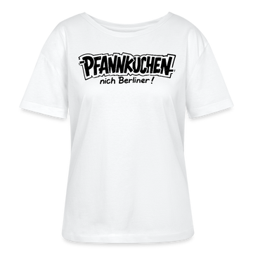 PFANNKUCHEN, nich Berliner!-Rundhals Frauen Bio-T-Shirt - Weiß