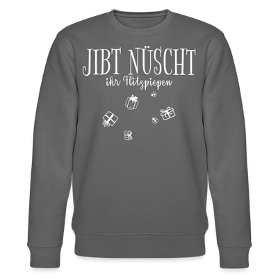 JIBT NÜSCHT zu Weihnachten in Berlin-Unisex Bio-Sweatshirt - Anthrazit
