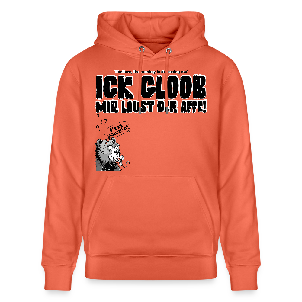 ICK GLOOB, MIR LAUST DER AFFE-Unisex Bio-Hoodie - Hellrot