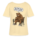 Berliner Bär Shirt-JEH MIR NICH UFFN SENKEL-Rundhals Frauen Bio-T-Shirt - Creme