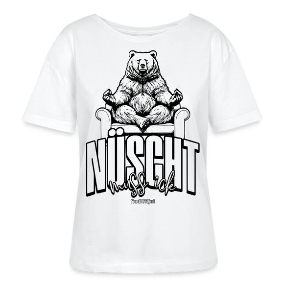 Berlin Shirt-NÜSCHT MUSS ICK-Rundhals Frauen Bio-T-Shirt - Weiß
