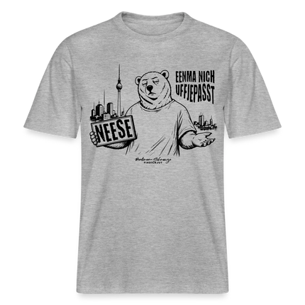 Berlin Souvenir-NEESE-RELAXED FIT Unisex Organic T-Shirt - Grau meliert