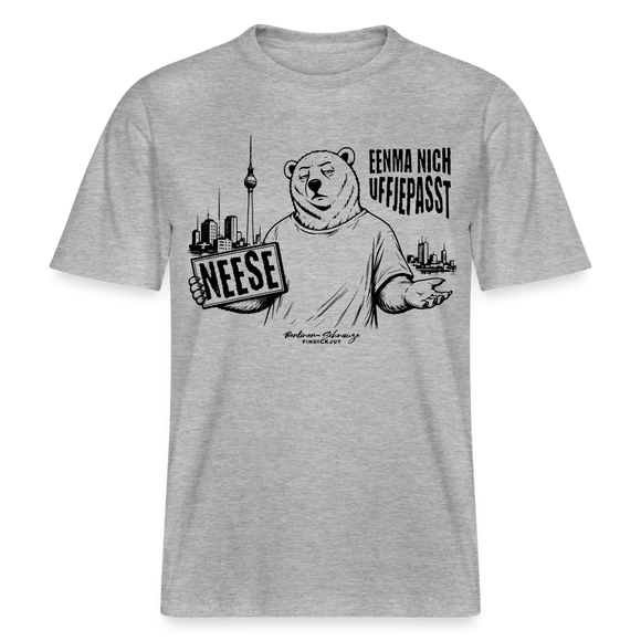 Berlin Souvenir-NEESE-RELAXED FIT Unisex Organic T-Shirt - Grau meliert