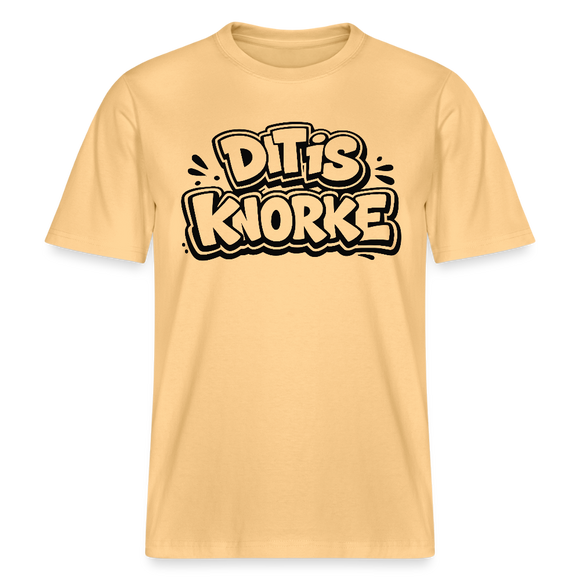 DIT IS KNORKE-RELAXED FIT Unisex Bio T-Shirt - Hellgelb