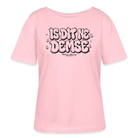 Berliner Spruch-Sommershirt-IS DIT NE DEMSE-Rundhals Frauen Bio-T-Shirt - Hellrosa