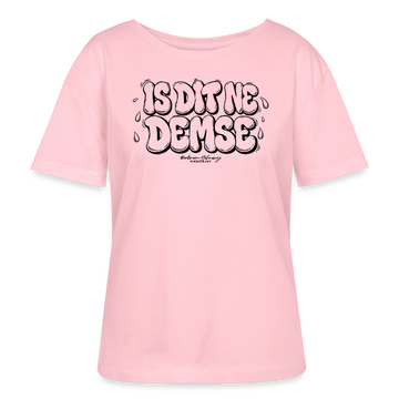 Berliner Spruch-Sommershirt-IS DIT NE DEMSE-Rundhals Frauen Bio-T-Shirt - Hellrosa