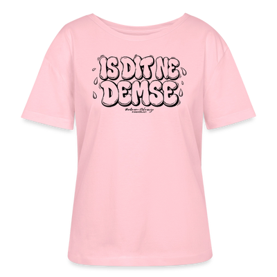 Berliner Spruch-Sommershirt-IS DIT NE DEMSE-Rundhals Frauen Bio-T-Shirt - Hellrosa