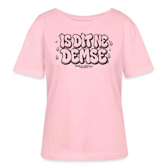 Berliner Spruch-Sommershirt-IS DIT NE DEMSE-Rundhals Frauen Bio-T-Shirt - Hellrosa