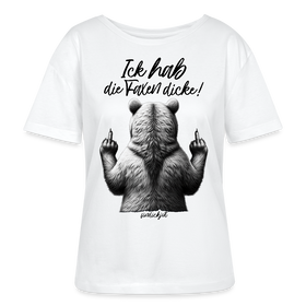 ICK HAB DIE FAXEN DICKE-Rundhals Frauen Bio-T-Shirt - Weiß