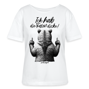 ICK HAB DIE FAXEN DICKE-Rundhals Frauen Bio-T-Shirt - Weiß