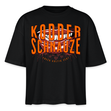KODDERSCHNAUZE - Frauen Boxy Bio-T-Shirt - Schwarz