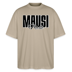 MAUSI UND MOTTI-Oversized Unisex Bio T-Shirt - Steingrau