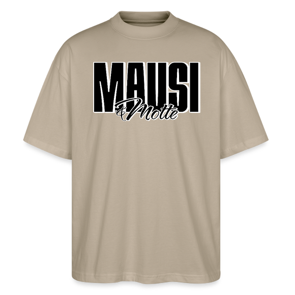 MAUSI UND MOTTI-Oversized Unisex Bio T-Shirt - Steingrau