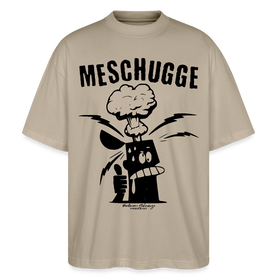 Berlin Shirt-MESCHUGGE - Unisex Oversize Bio-T-Shirt - Steingrau