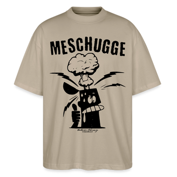 Berlin Shirt-MESCHUGGE - Unisex Oversize Bio-T-Shirt - Steingrau