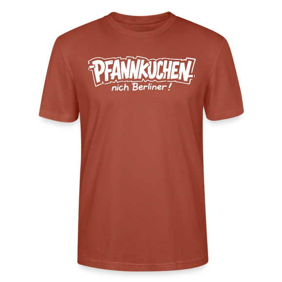 witziges Berlin Shirt-PFANNKUCHEN, NICH BERLINER-Unisex T-Shirt BIO - Terrakotta