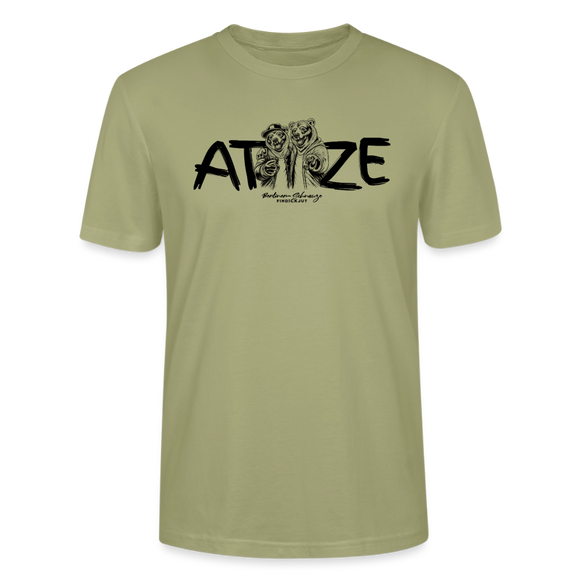 ATZE-Berlin Unisex T-Shirt für echte Kumpels - Nebelgrün