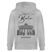 "Unisex Kapuzenjacke mit großem Berlin-Print und Brandenburger Tor Illustration auf dem Rücken, aus 100% Bio-Baumwolle." - Grau meliert