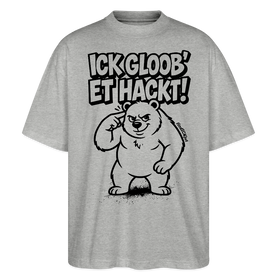 Berlin Shirt-ICK GLOOB ET HACKT-Oversized Unisex Bio T-Shirt - Grau meliert