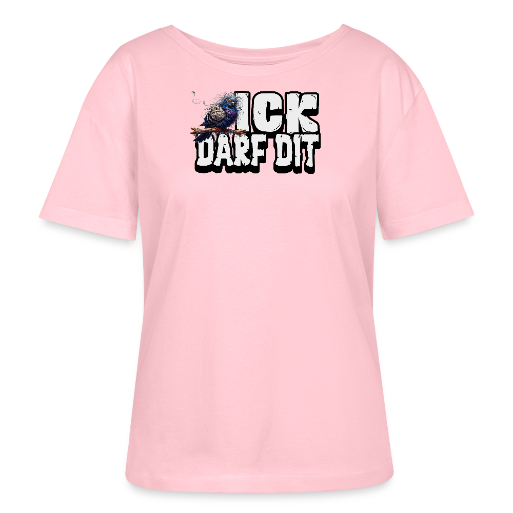 ICK DARF DIT-TAUBE-Rundhals Frauen Bio-T-Shirt - Hellrosa