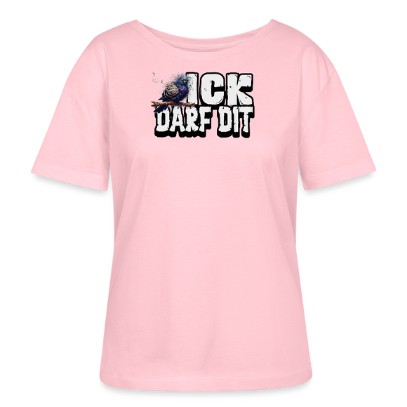 ICK DARF DIT-TAUBE-Rundhals Frauen Bio-T-Shirt - Hellrosa