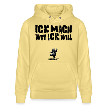 ICK MACH WAT ICK WILL-Unisex Bio-Hoodie II - Gelb Viva 