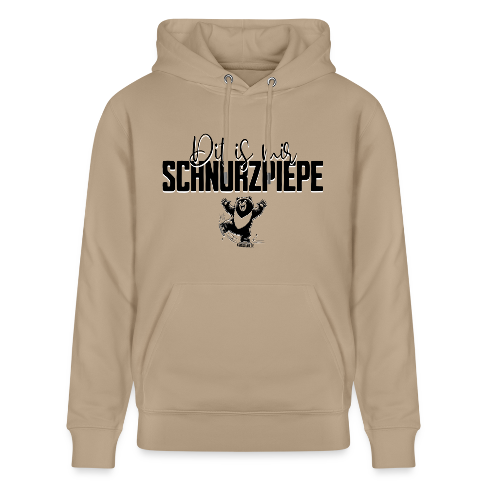 SCHNURZPIEPE - Unisex Bio-Hoodie - Beige