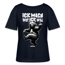 ICK MACH WAT ICK WILL-Rundhals Frauen Bio-T-Shirt|BERLINER SCHNAUZE - Navy