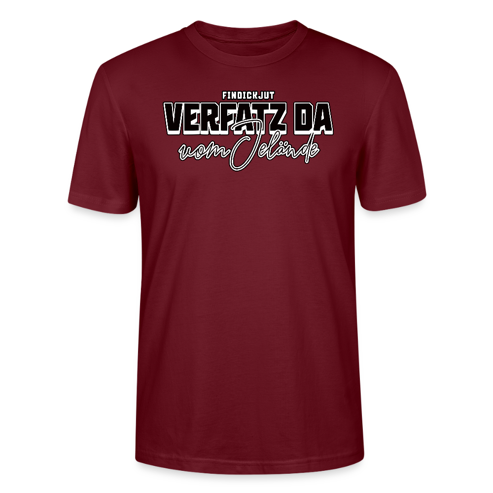 VERFATZT DA VOM JELÄNDE- Unisex T-Shirt BIO - Burgunderrot