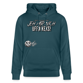 JEH MIR NICH UFFN KEKS-Unisex Bio-Hoodie II - Dunkles Petrol