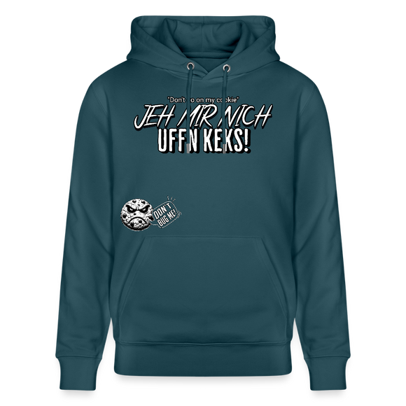 JEH MIR NICH UFFN KEKS-Unisex Bio-Hoodie II - Dunkles Petrol