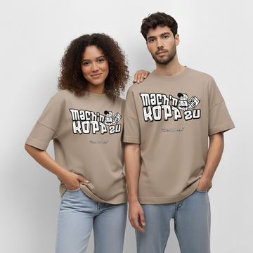 MACH N KOPP ZU-Oversized Unisex Bio T-Shirt II - Steingrau