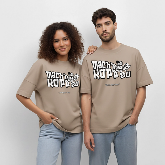 MACH N KOPP ZU-Oversized Unisex Bio T-Shirt II - Steingrau