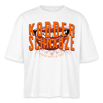 KODDERSCHNAUZE - Frauen Boxy Bio-T-Shirt - Weiß