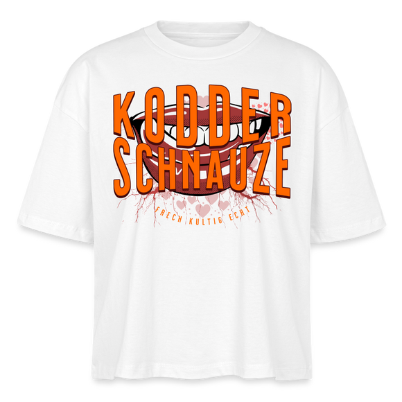 KODDERSCHNAUZE - Frauen Boxy Bio-T-Shirt - Weiß