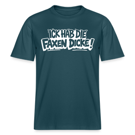 Berliner Shirt-ICK HAB DIE FAXEN DICKE-RELAXED FIT Unisex Organic T-Shirt - Dunkles Petrol