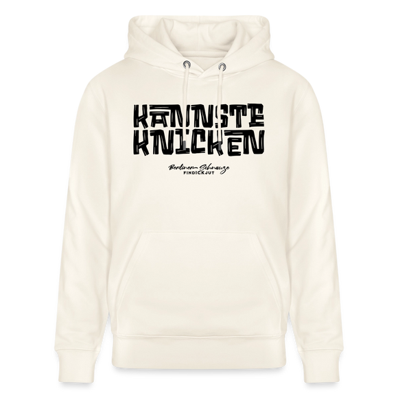 Berliner Schnauze - KANNSTE KNICKEN-Unisex Bio-Hoodie - Naturweiß 