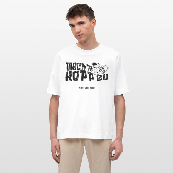 MACH N KOPP ZU-Unisex Oversize Bio-T-Shirt - Weiß