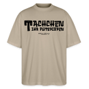 Berliner Begrüssung-TACHCHEN IHR FLITZPIEPEN-Oversized Unisex Bio T-Shirt - Steingrau