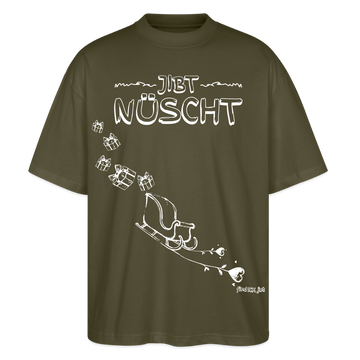 Weihnachten in Berliner25-JIBT NÜSCHT-Oversized Unisex Bio T-Shirt Blaster - Khaki