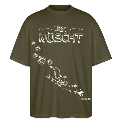 Weihnachten in Berliner25-JIBT NÜSCHT-Oversized Unisex Bio T-Shirt Blaster - Khaki