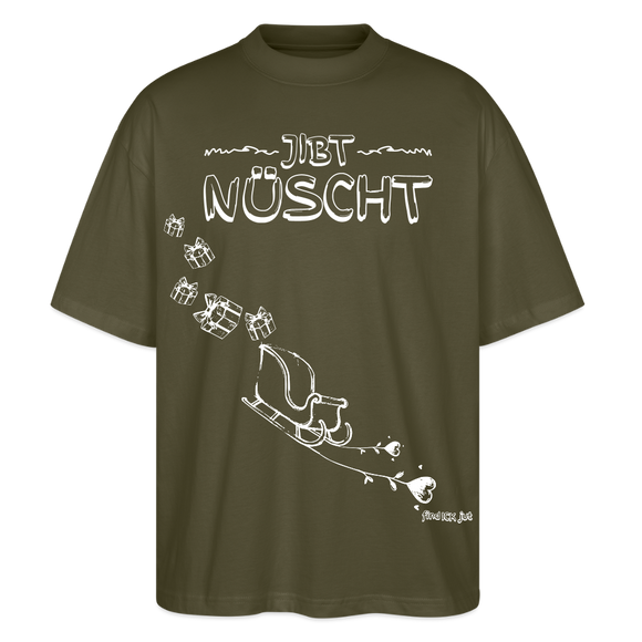 Weihnachten in Berliner25-JIBT NÜSCHT-Oversized Unisex Bio T-Shirt Blaster - Khaki