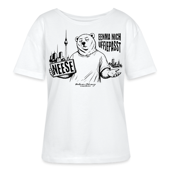 Dit Berlin Souvenir-NEESE-Rundhals Frauen Bio-T-Shirt - Weiß