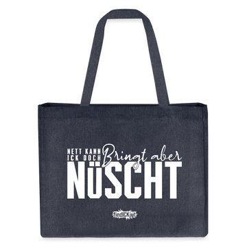 NETT KANN ICK OOCH-Berliner Spruch-Einkaufstasche - midnight Blue