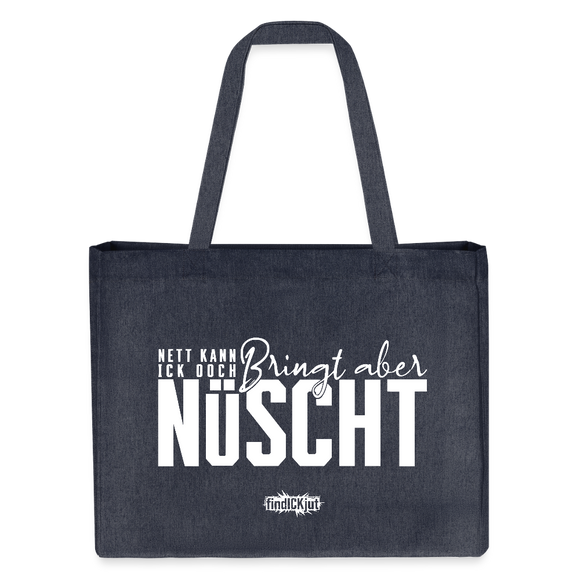 NETT KANN ICK OOCH-Berliner Spruch-Einkaufstasche - midnight Blue